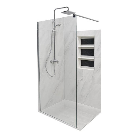  Paroi de douche aluminium d201 100x195cm Sunland SUNLAND - Sanifer Tamatave