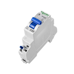 Disjoncteur thermique-magnétique embrochable  DCLICXE 1P+N 20A 3KA C - 16727