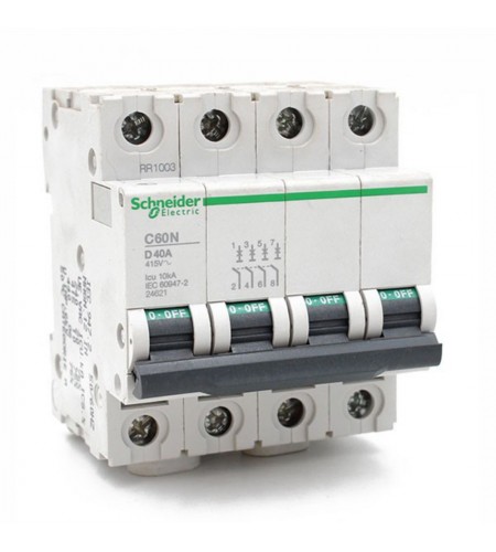  Disjoncteur C60N 4P 40A courbe D* SCHNEIDER ELECTRIC - Sanifer Tamatave