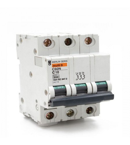  Disjoncteur iC60N TRI 10A courbe C SCHNEIDER ELECTRIC - Sanifer Tamatave