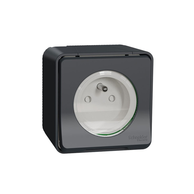  Prise de courant en saillie 2P+T gris Mureva SCHNEIDER ELECTRIC - Sanifer Tamatave