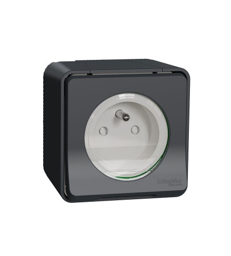  Prise de courant en saillie 2P+T gris Mureva SCHNEIDER ELECTRIC - Sanifer Tamatave
