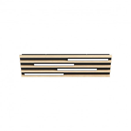  Applique plafonnier marreira noir-bois marron led 4x8,5w  l780 Eglo EGLO - Sanifer Tamatave