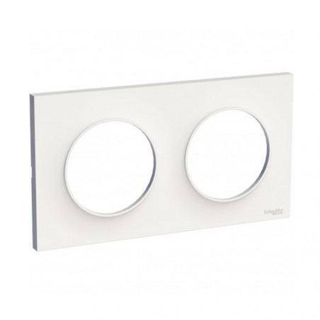  Plaque style blanc 2 postes 71mm ODACE SCHNEIDER ELECTRIC - Sanifer Tamatave