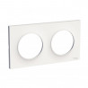  Plaque style blanc 2 postes 71mm ODACE SCHNEIDER ELECTRIC - Sanifer Tamatave