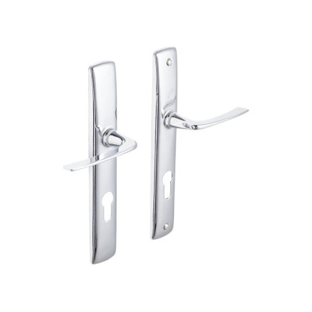  Lot de 2 poignées de porte acier trou de cylindre acier entraxe 195 mm INSPIRE - Sanifer Tamatave