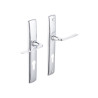  Lot de 2 poignées de porte acier trou de cylindre acier entraxe 195 mm INSPIRE - Sanifer Tamatave