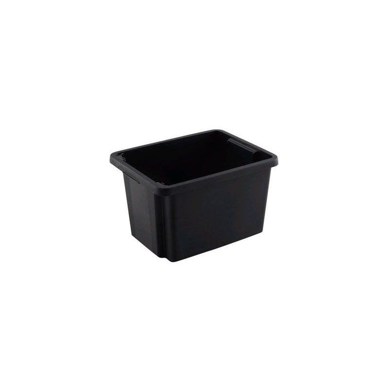  Boite de rangement empilable superposable 26 l noir  - Sanifer Tamatave