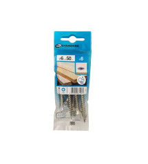  Lot de 6 vis inox tête fraisée diamètre 6 mm x l.50 mm Standers STANDERS - Sanifer Tamatave