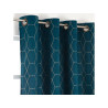  Rideau tamisant calen bleu dore 140 x 260 cm INSPIRE - Sanifer Tamatave